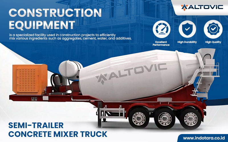 Jual Semi Trailer Concrete Mixer Truck