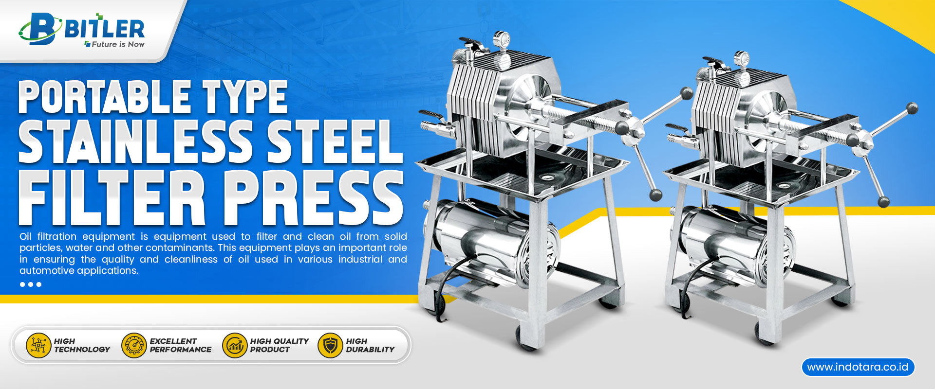 Jual Portable Type Stainless Steel Filter Press