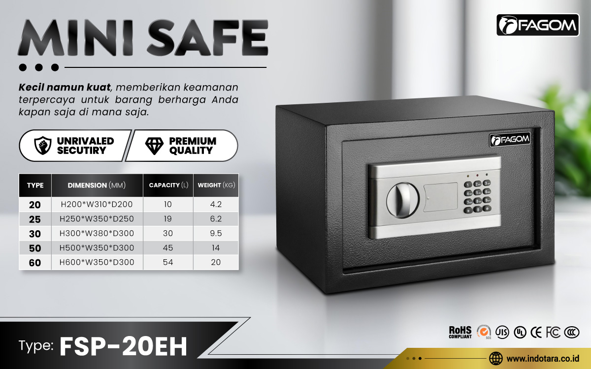 Jual Brankas Mini Safe Fagom Berkualitas