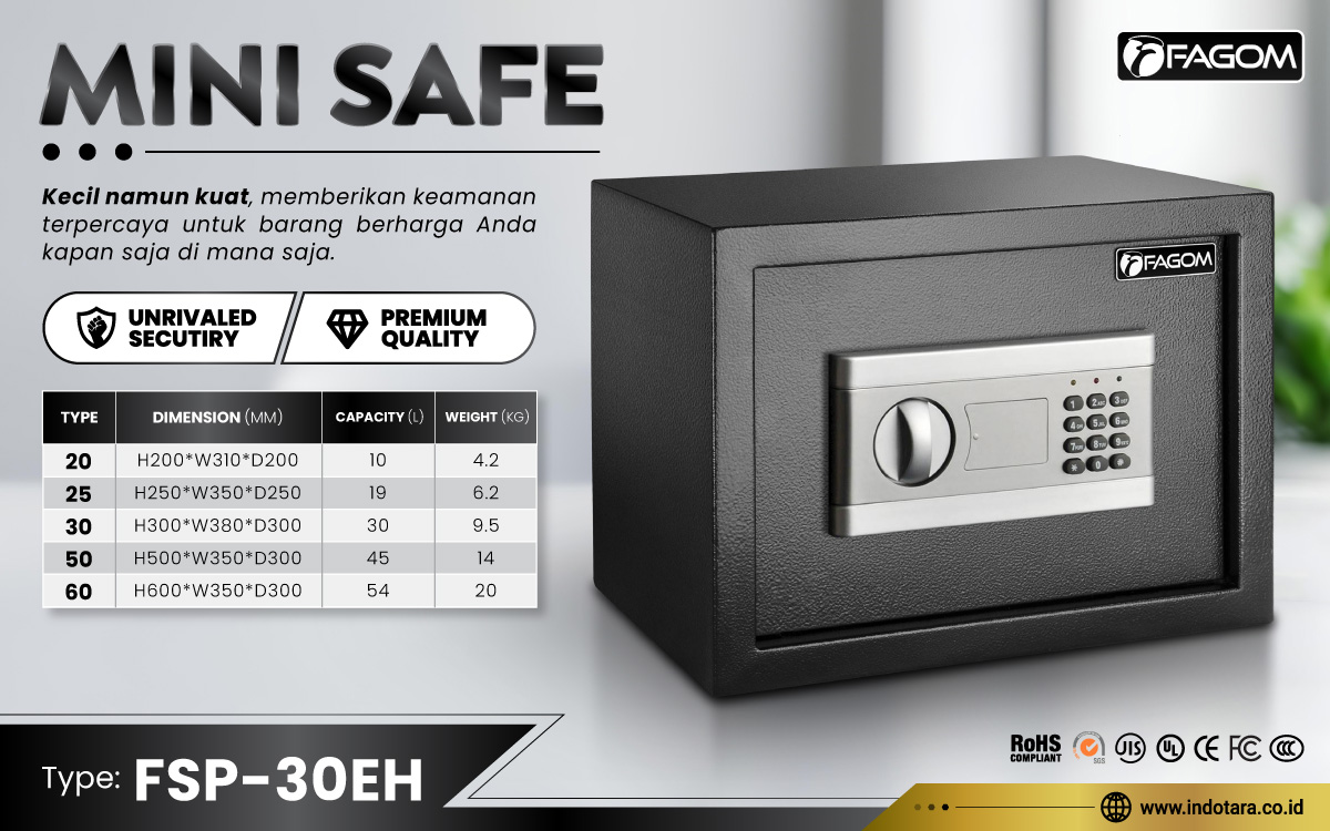 Jual Brankas Mini Safe Fagom Berkualitas