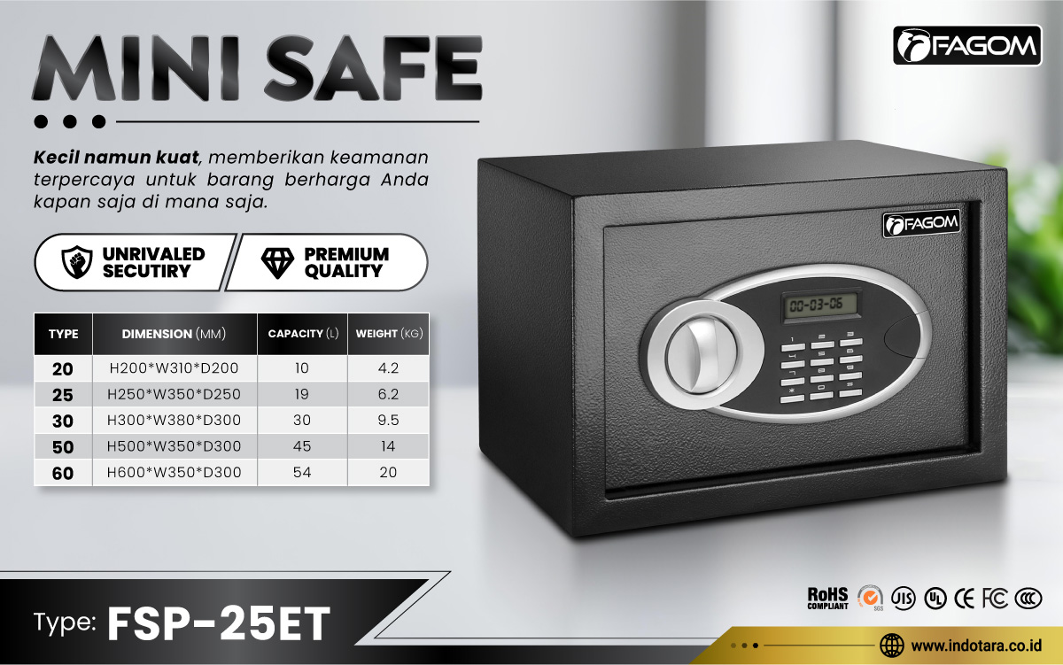 Jual Brankas Mini Safe Fagom Berkualitas