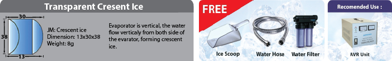 Banner Tomori JM Series crescent ice maker