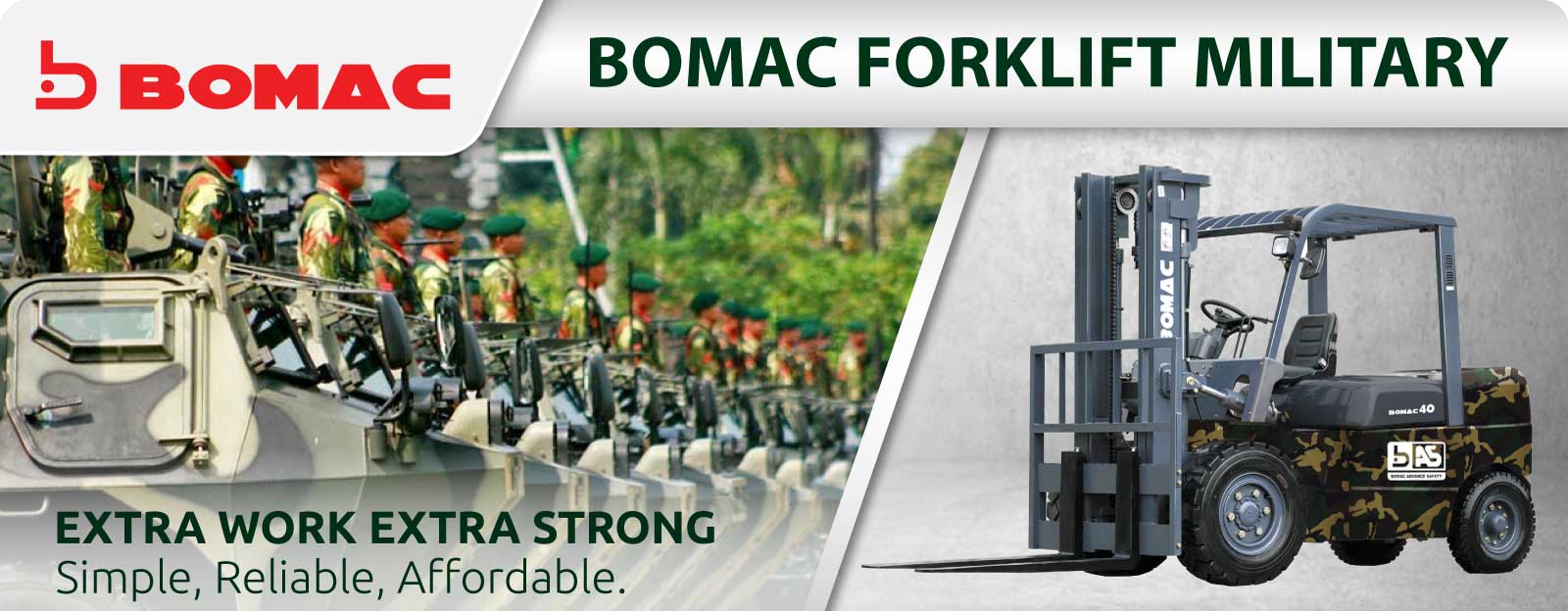 Heavy Duty Bomac Forklfit Military