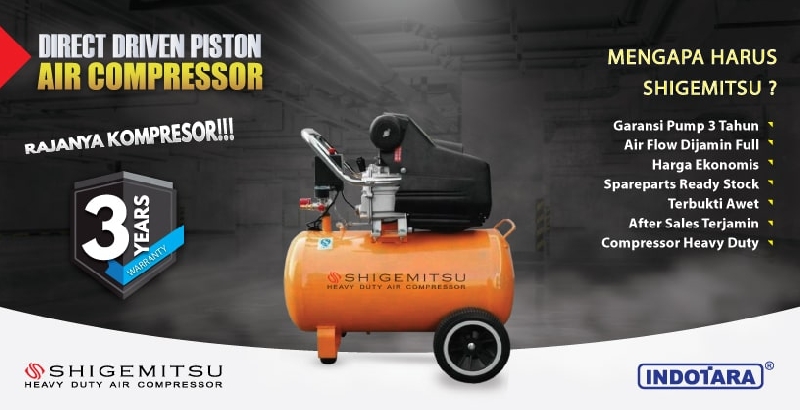 Garansi 3 Tahun Shigemitshu Direct Driven Piston Air Compressor