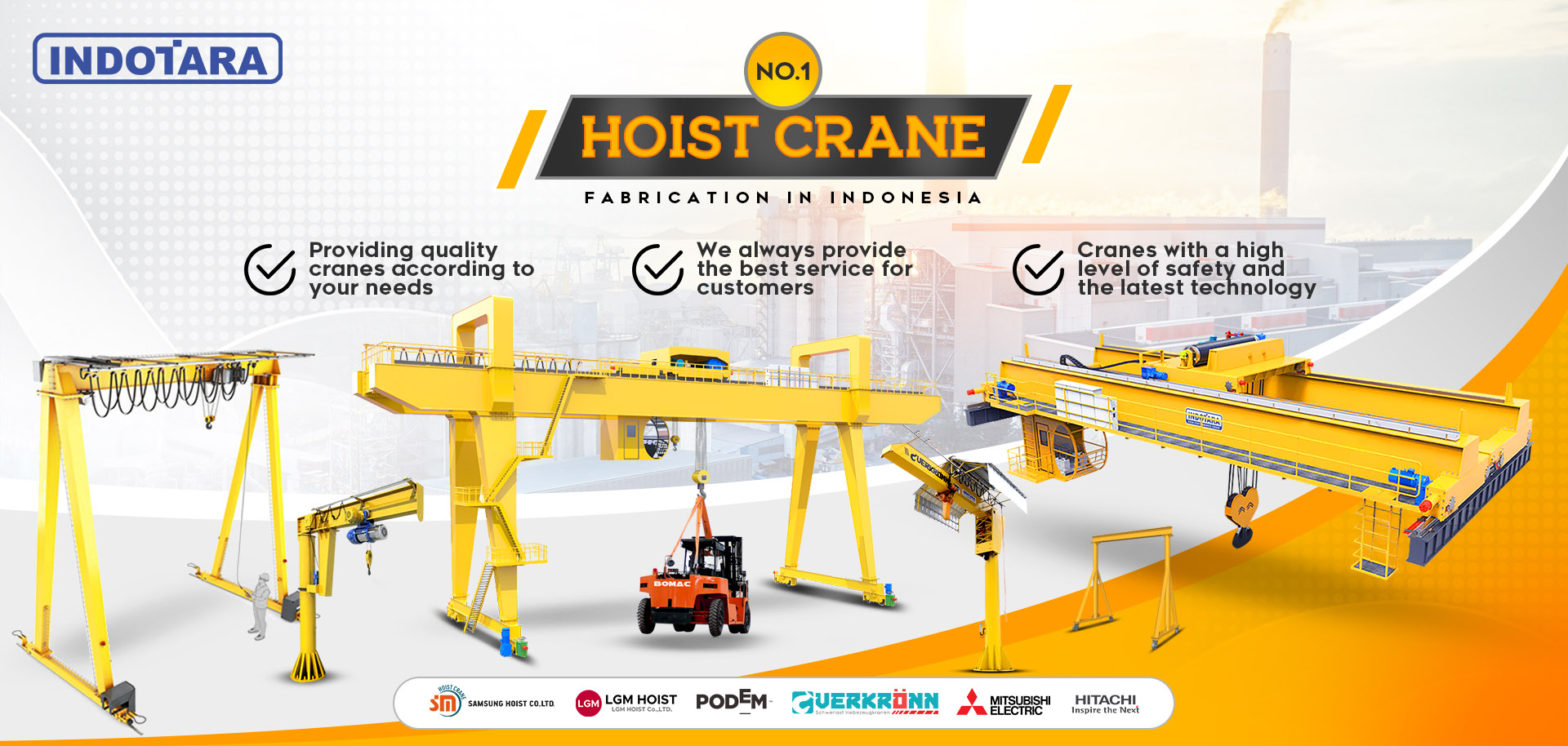 Indotara Best Fabcrication Hoist Crane in Indonesia
