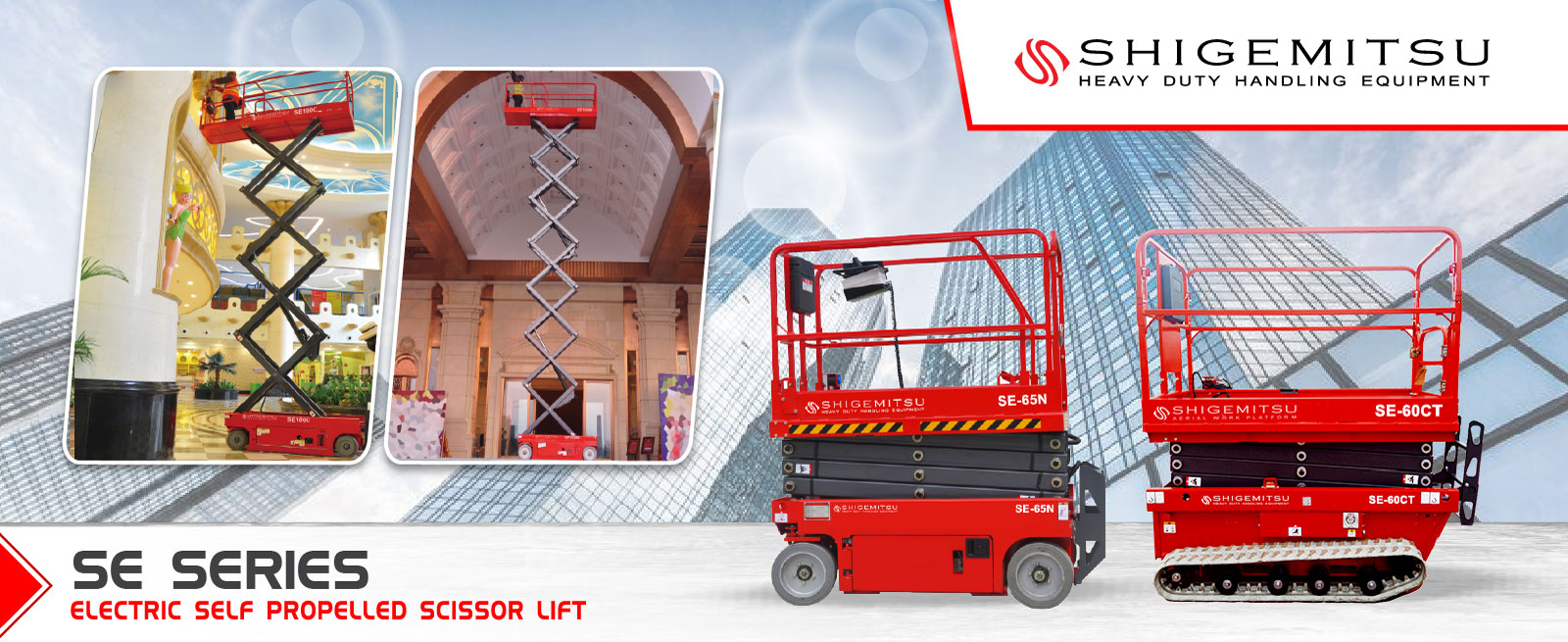 Shigemitsu Electric Self-Propelled Scissor Lift