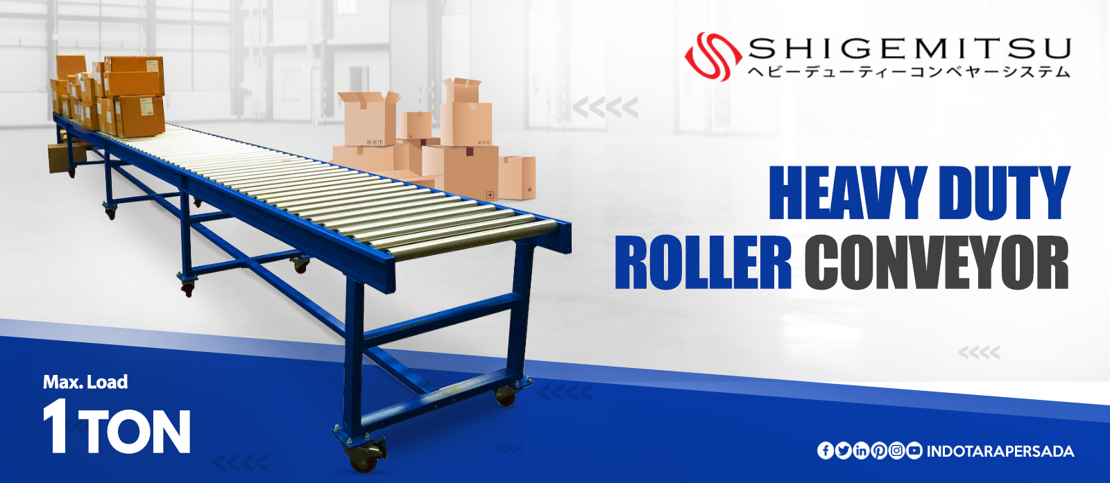 Jual Shigemitsu Roller Conveyor, Harga Roller Conveyor, Jual Roller Conveyor Dengan Harga Murah