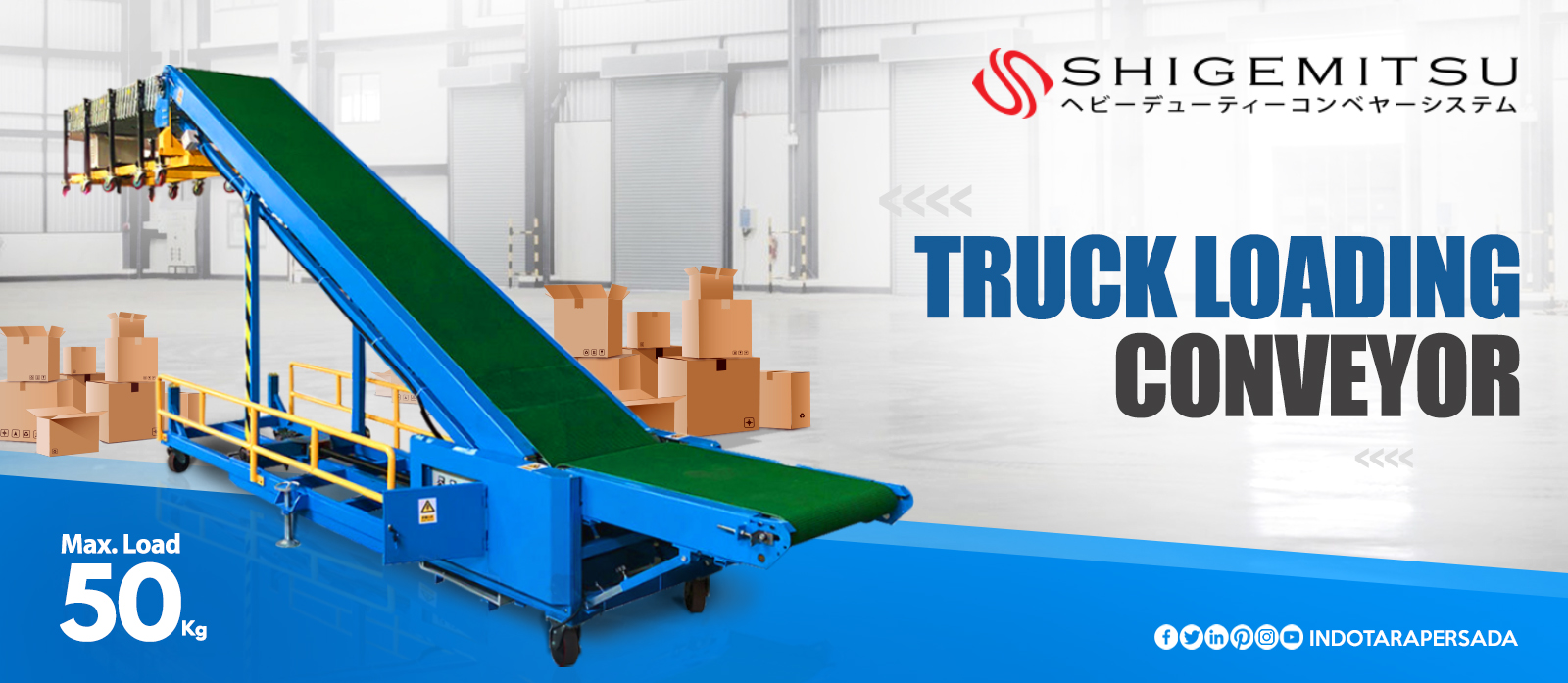 Jual Shigemitsu Truck Loading Conveyor, Harga Truck Loading Conveyor, Jual Truck Loading Conveyor Dengan Harga Murah