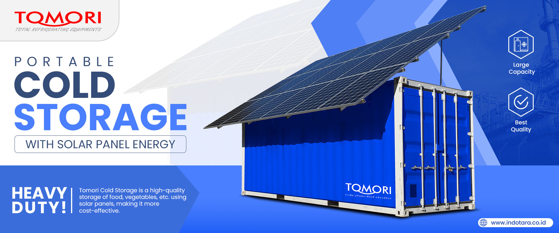 Jual Tomori Portable Cold Storage With Solar Panel