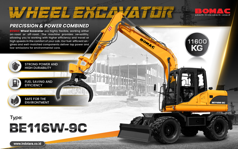 Bomac Wheel Excavator Heavy Duty