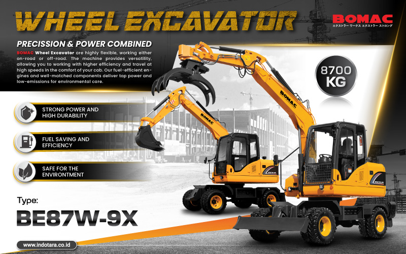 Bomac Wheel Excavator Heavy Duty