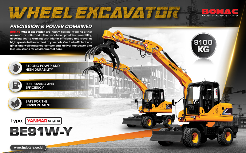 Bomac Wheel Excavator Heavy Duty