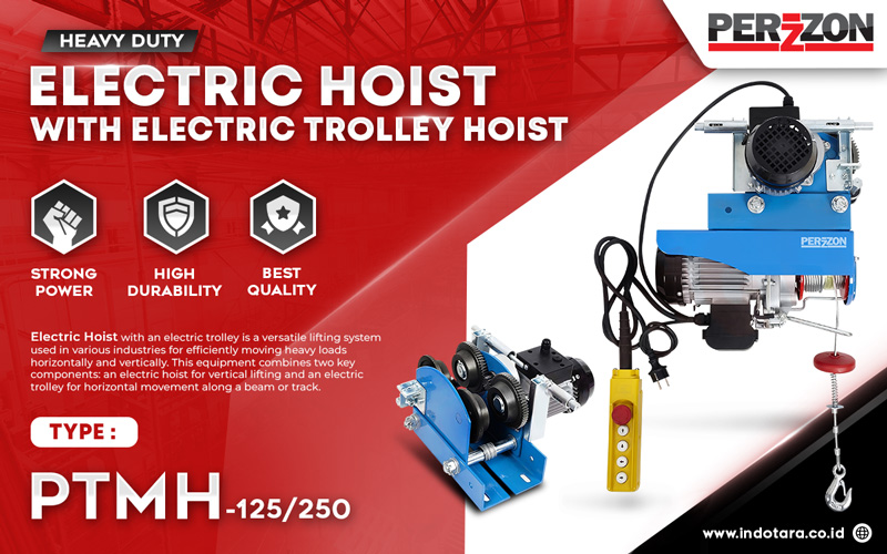Perzzon Electric Hoist With Electric Trolley Hoist