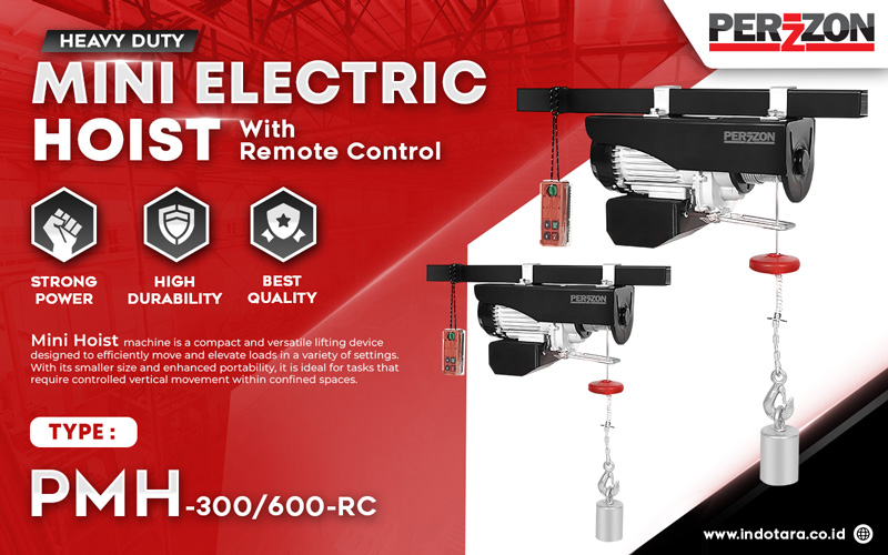 Perzzon Mini Electric Hoist With Wireless Remote Control