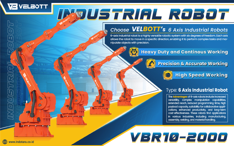 6 Axis Industrial Robot VBR10-2000