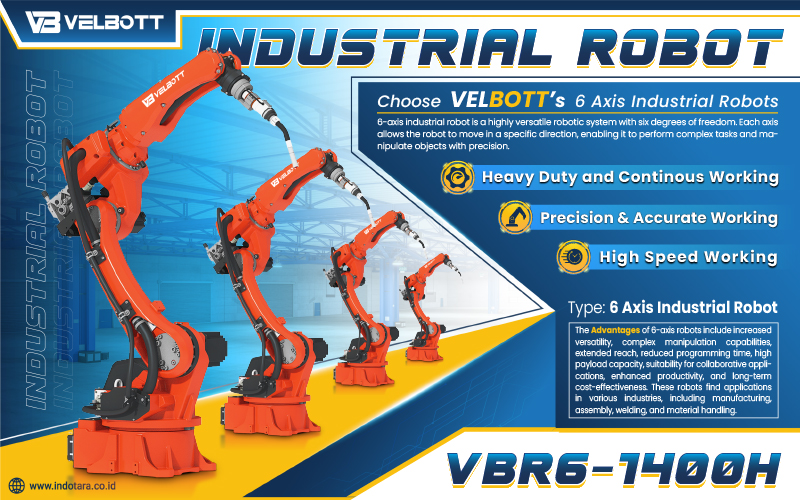 6 Axis Industrial Robot VBR6-1400H