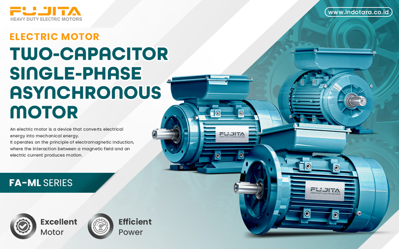 Fujita Electric Motor Two-Capacitor Single-Phase Asynchronous Motor
