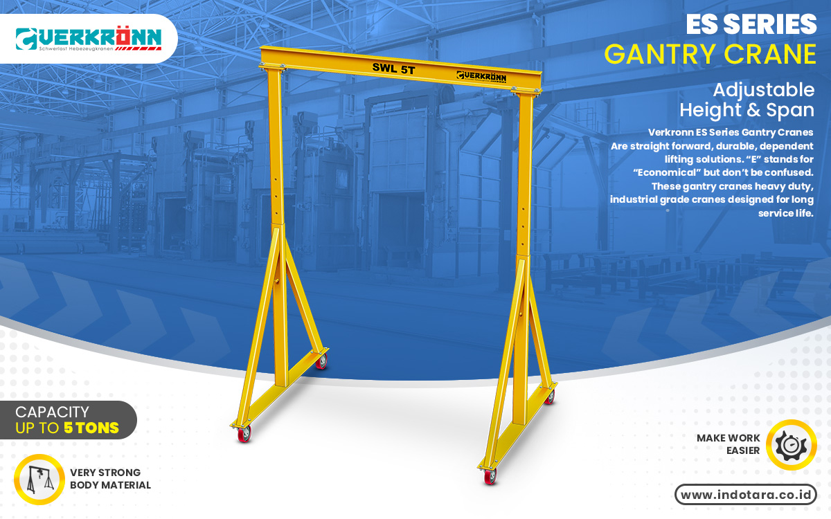 Jual Mini Portal Crane Verkronn ES Series Adjustable Height & Span