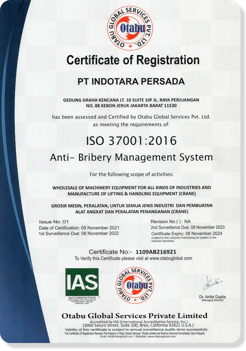 Indotara-ISO-37001-2016-ANTI-BRIBERY-MANAGEMENT SYSTEM