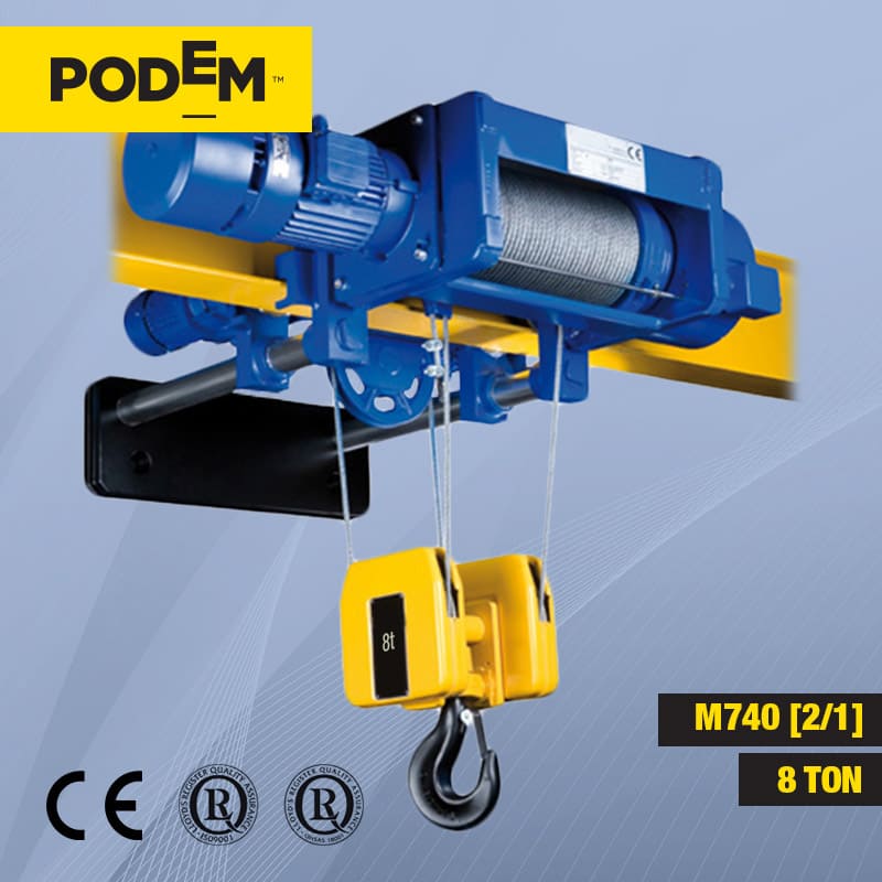 jual wire rope hoist podem