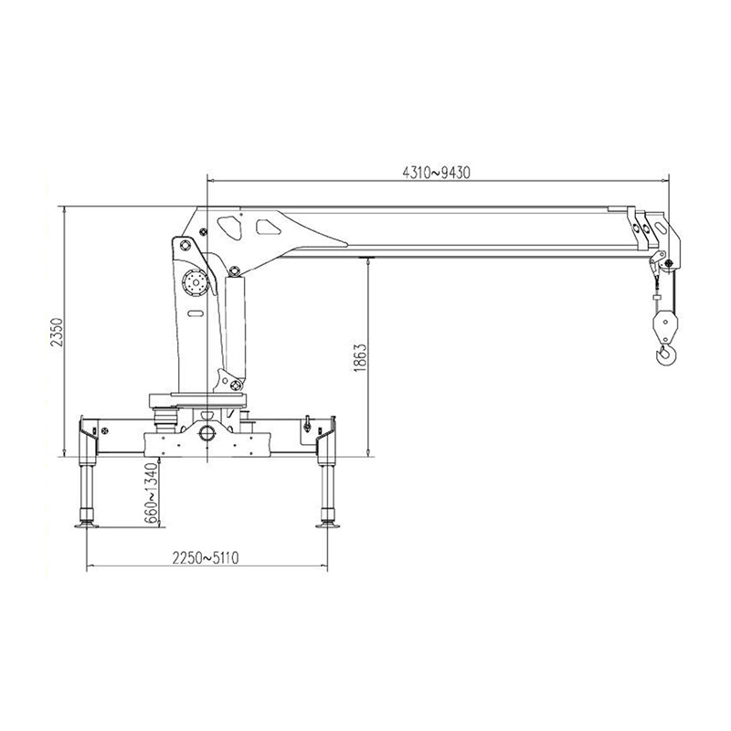 Gerco Telescopic Boom Truck Mounted Crane