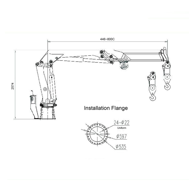 Gerco Knuckle Boom Marine Crane