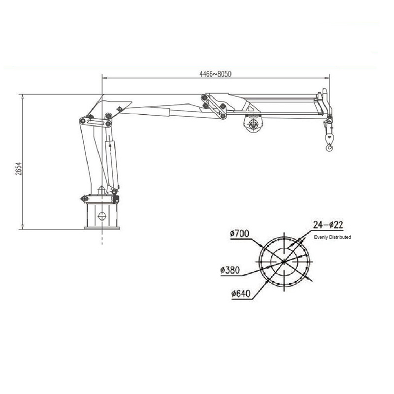 Gerco Knuckle Boom Marine Crane