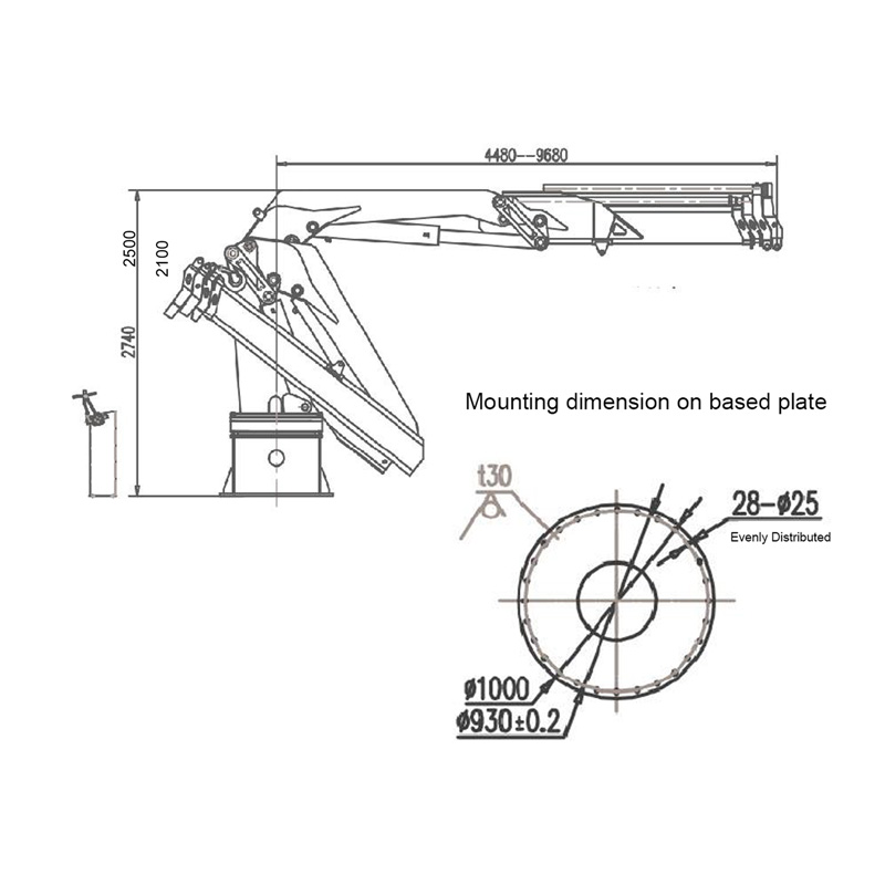 Gerco Knuckle Boom Marine Crane