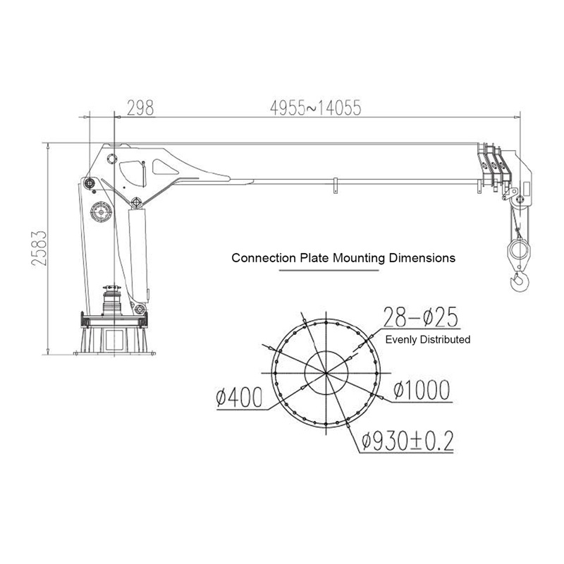 Gerco Telescopic Boom Marine Crane