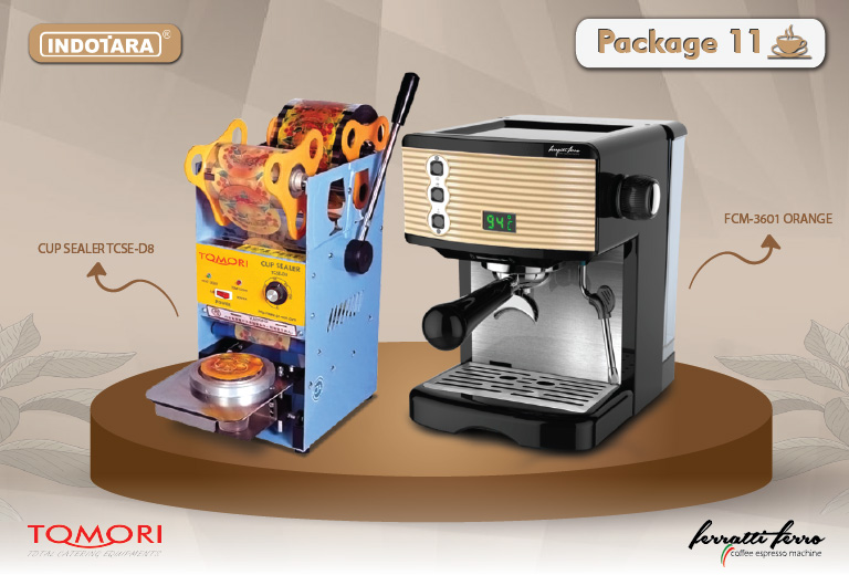 paket mesin kopi cup sealer