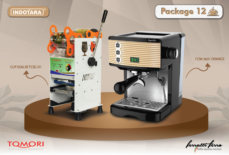 paket mesin kopi cup sealer