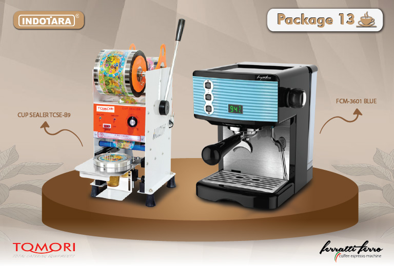 paket mesin kopi cup sealer