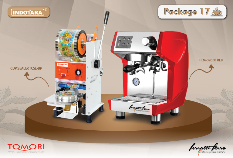 paket mesin kopi cup sealer