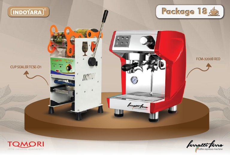 paket mesin kopi cup sealer