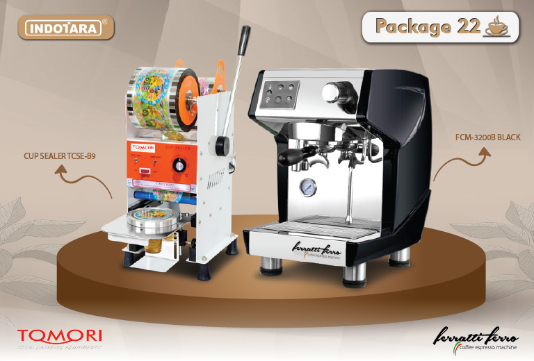 paket mesin kopi cup sealer