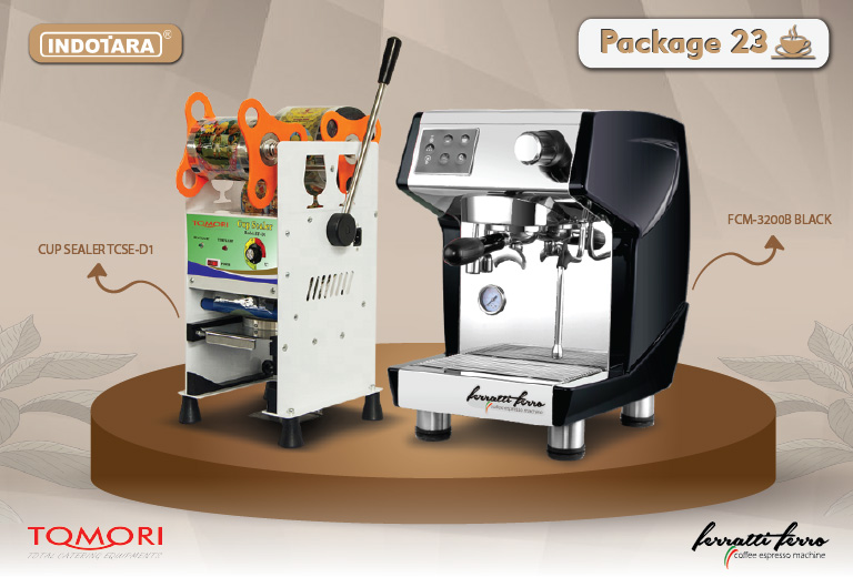 paket mesin kopi cup sealer