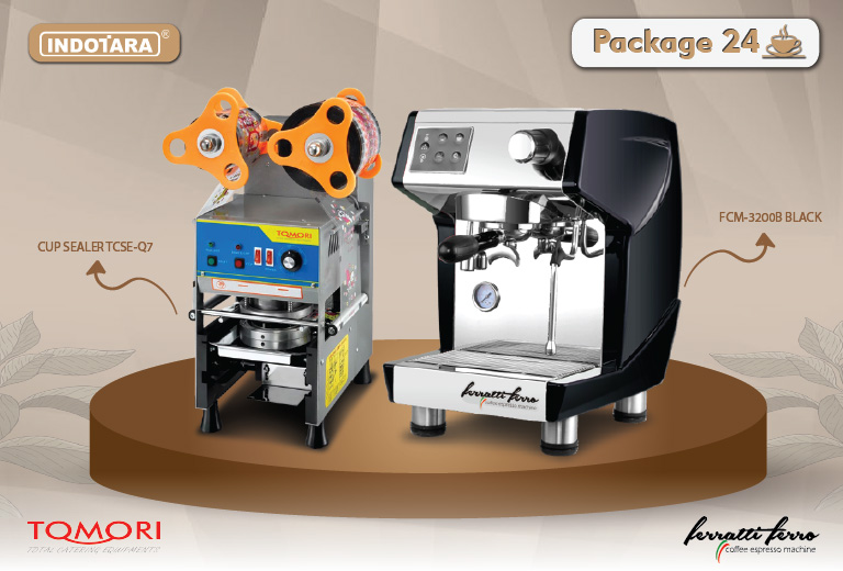 paket mesin kopi cup sealer