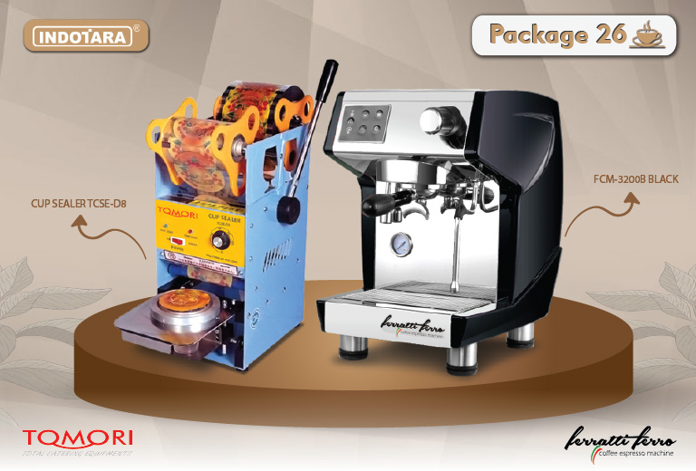 paket mesin kopi cup sealer