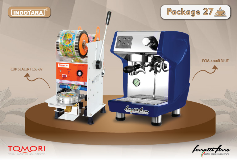 paket mesin kopi cup sealer