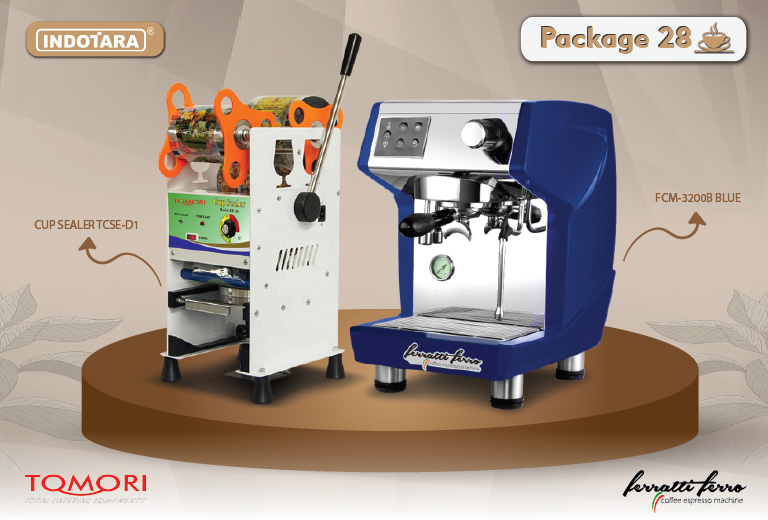 paket mesin kopi cup sealer