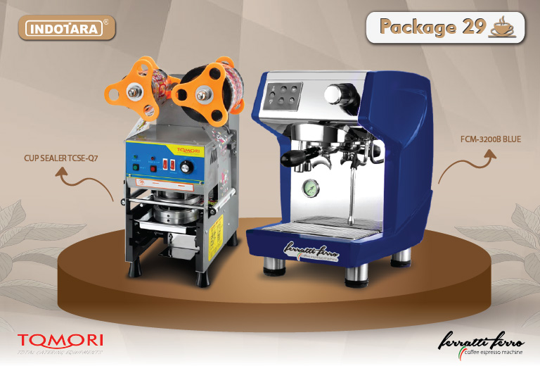 paket mesin kopi cup sealer