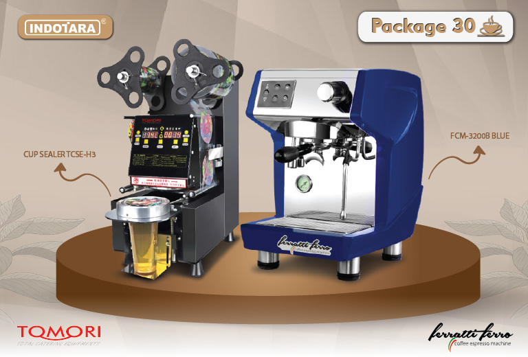 paket mesin kopi cup sealer