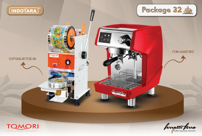 paket mesin kopi cup sealer