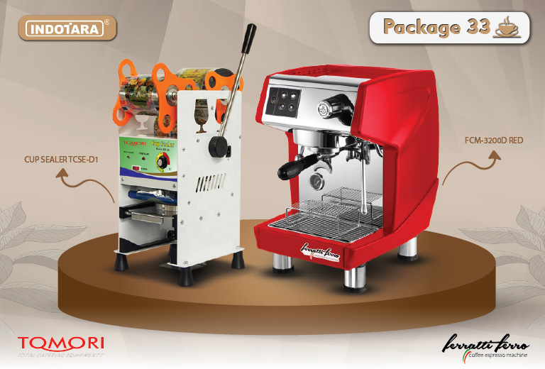 paket mesin kopi cup sealer