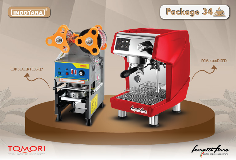 paket mesin kopi cup sealer