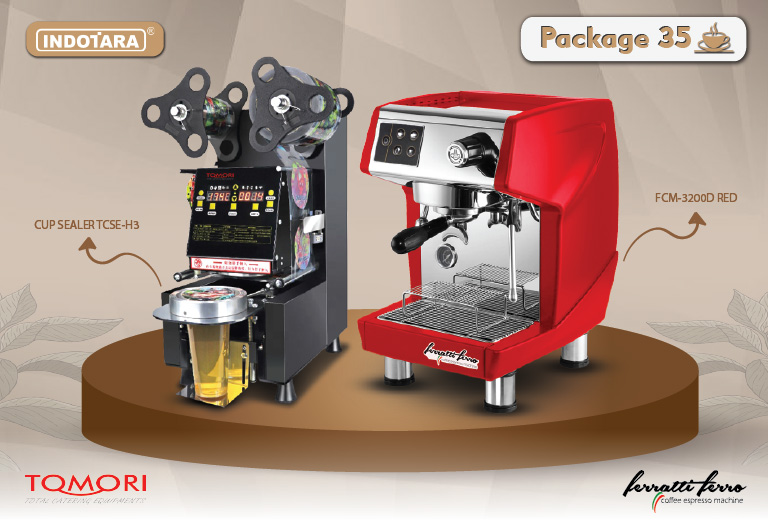 paket mesin kopi cup sealer