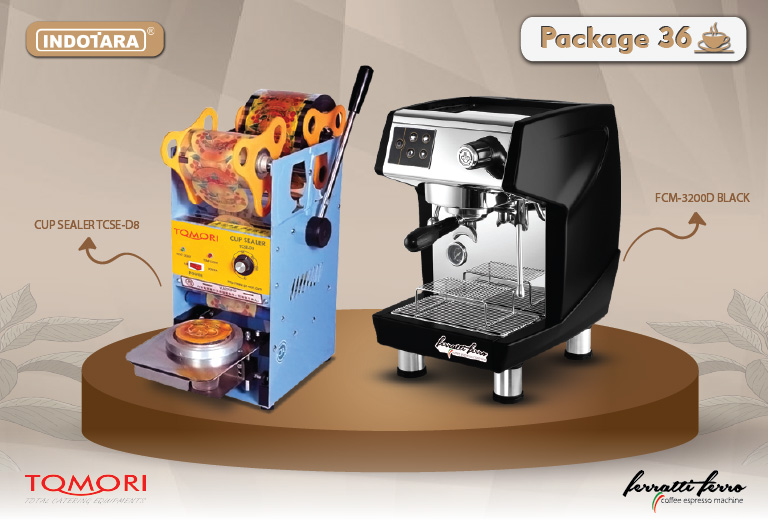 paket mesin kopi cup sealer