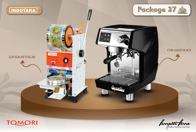 paket mesin kopi cup sealer