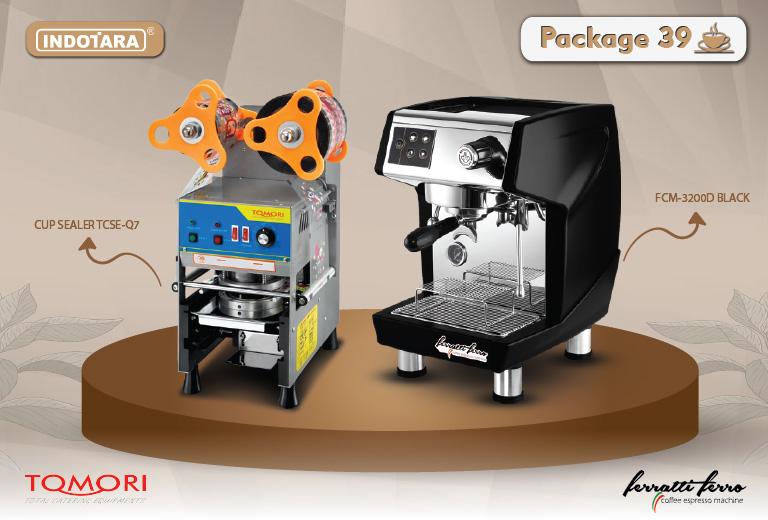 paket mesin kopi cup sealer