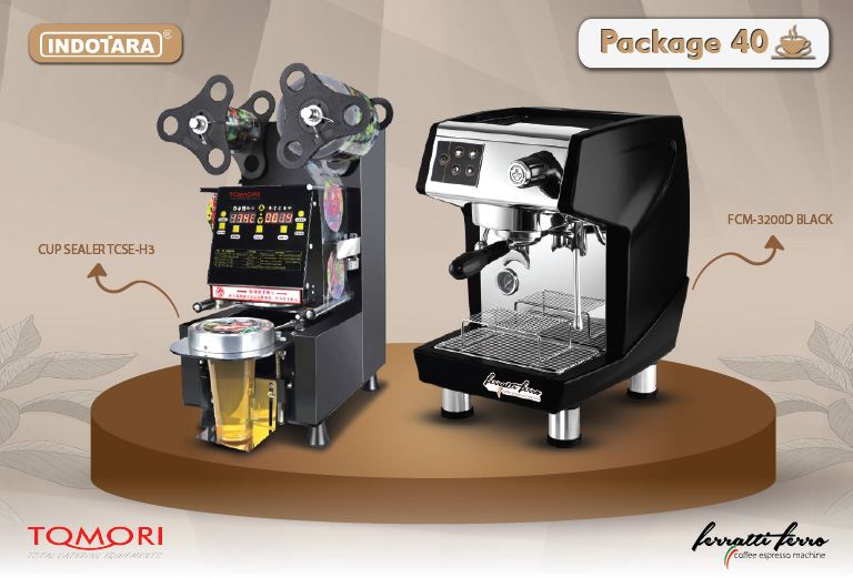 paket mesin kopi cup sealer